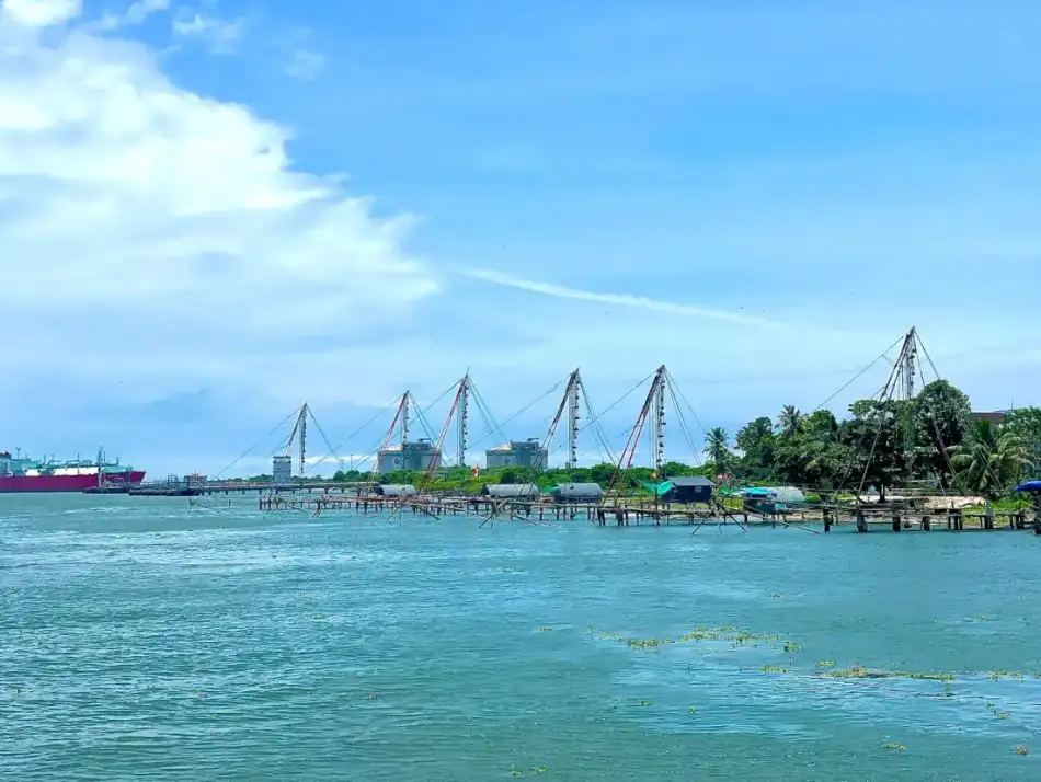 Chinese fishing nets on the Fort Kochi waterfront