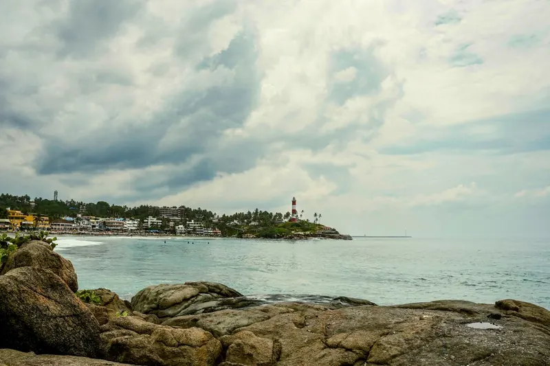 Kovalam beach and lighthouse, Kerala